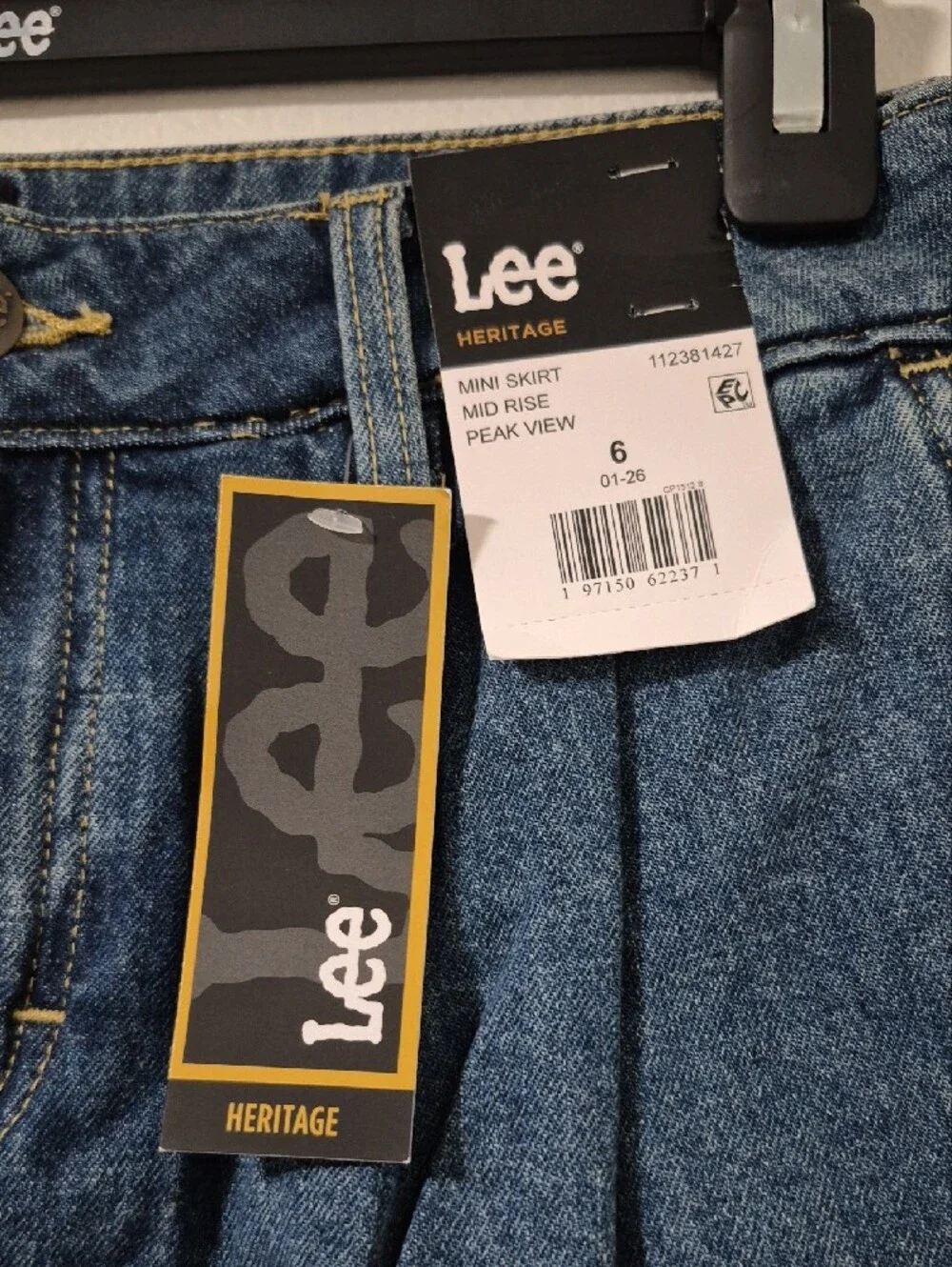 Lee Heritage Denim Pleated Mini Skirt